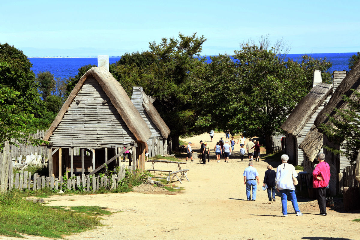 026 Joyce Hamling and Marge Bredow, upper right, explored Plimoth Plantation.jpg